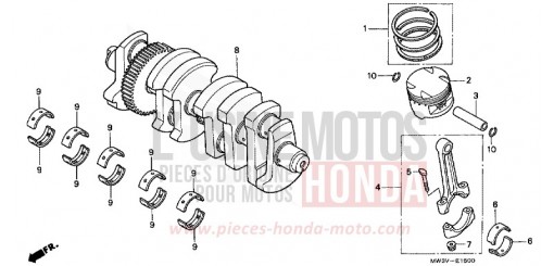 VILEBREQUIN/PISTON CB750F2V de 1997